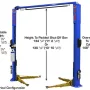 ATLAS Platinum PVL-10 ALI Certified 10,000 Lbs. Symmetric/Asymmetric Adjustable Height 2 Post Overhead Car Lift