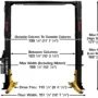 ATLAS Platinum PVL-12 Black ALI Certified 12,000 Lbs. Capacity 2 Post Lift