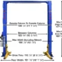 ATLAS Platinum PVL-12 Blue ALI Certified 12,000 Lbs. Capacity 2 Post Lift