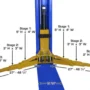 ATLAS Platinum PVL-9BP ALI Certified Baseplate 9,000 lbs. Capacity 2 Post Above Ground Car Lift