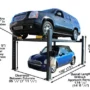 ATLAS 408-SL Premium 8,000 Lbs. Capacity Portable Hobbyist 4 Post Lift