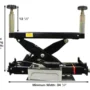 ATLAS RJ-8000 Air/Hydraulic Center Rolling Jack 8,000 Lbs. Capacity with Truck Adapters