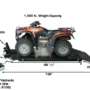 Pont élévateur ATLAS HI-RISE 1500 pour motos et VTT (capacité de 1 500 livres)