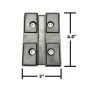 Slotted Rubber Adjustable Adapters, 2 Peg (Set of 4)