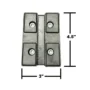Heavy Duty Slotted Rubber Screw-Up Lift Adapter