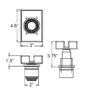 Heavy Duty Slotted Rubber Screw-Up Lift Adapter