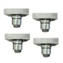 Slotted Rubber Adjustable Adapters, 2 Peg (Set of 4)